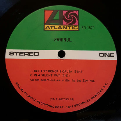 Joe Zawinul : Zawinul (LP, Album, PR)