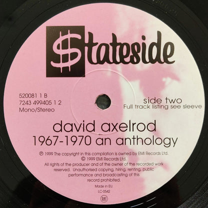 David Axelrod : 1968 To 1970 An Anthology (2xLP, Comp, Mono)