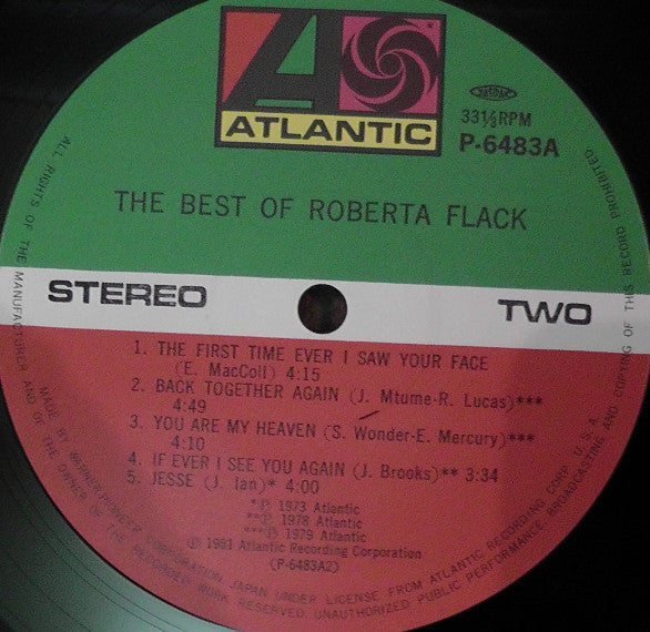 Roberta Flack : The Best Of Roberta Flack (LP, Comp)