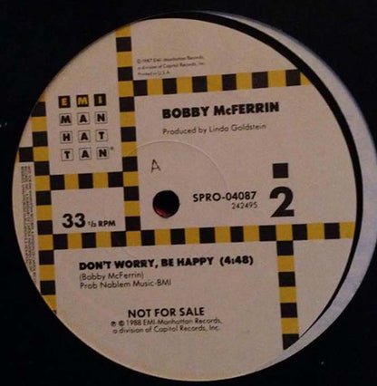 Bobby McFerrin :  Don't Worry, Be Happy  (12", Maxi, Promo)