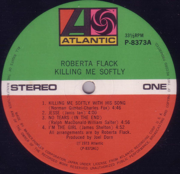 Roberta Flack : Killing Me Softly (LP, Album)