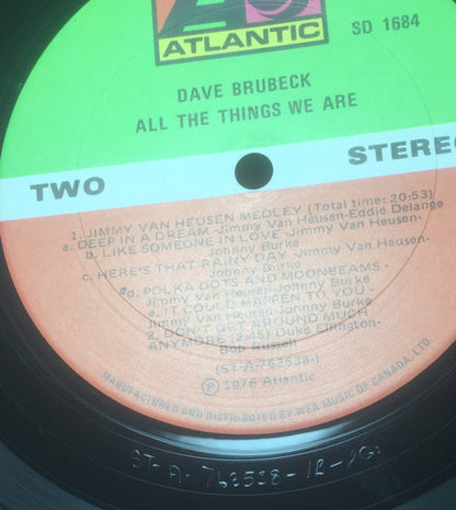 Dave Brubeck : All The Things We Are (LP, Album)