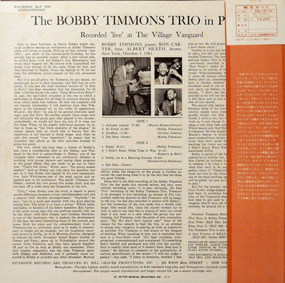 The Bobby Timmons Trio : In Person - Recorded 'Live' At The Village Vanguard (LP, Album, RE)