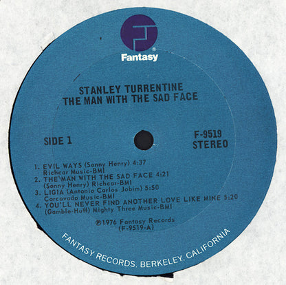 Stanley Turrentine : The Man With The Sad Face (LP, Album, RE)