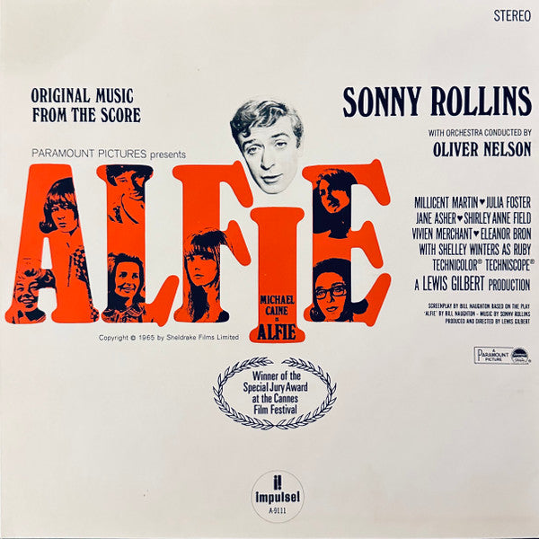 Sonny Rollins : Original Music From The Score "Alfie" (LP, Album, RE, Gat)