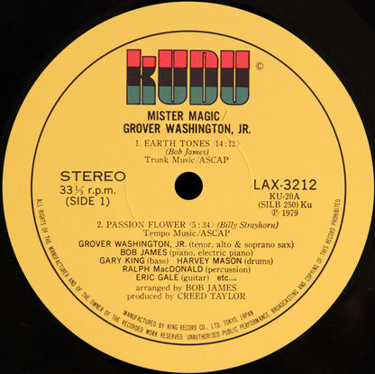 Grover Washington, Jr. : Mister Magic (LP, Album, RE)