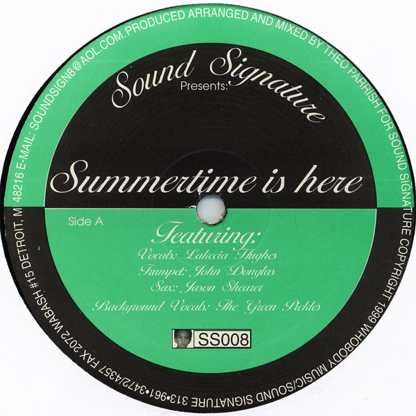 Theo Parrish : Summertime Is Here (12", S/Sided)