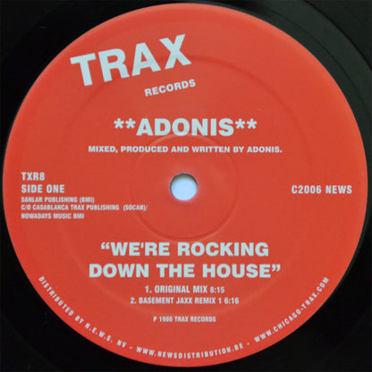 Adonis : We're Rocking Down The House (12")