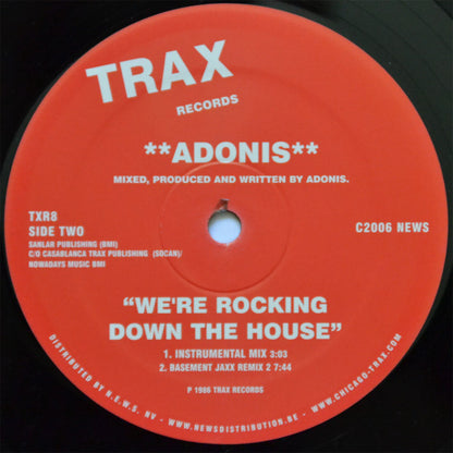 Adonis : We're Rocking Down The House (12")
