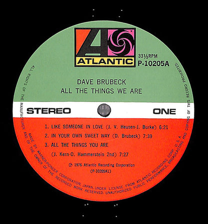 Dave Brubeck : All The Things We Are (LP, Album)
