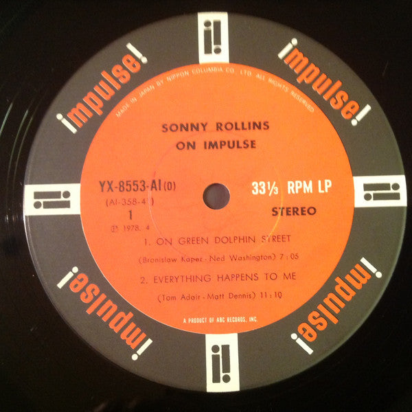 Sonny Rollins : On Impulse! (LP, Album, RE)