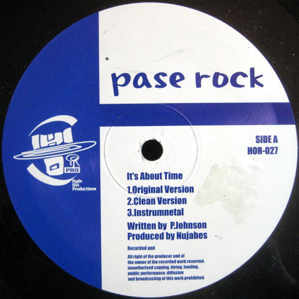 Pase Rock : It's About Time (12")