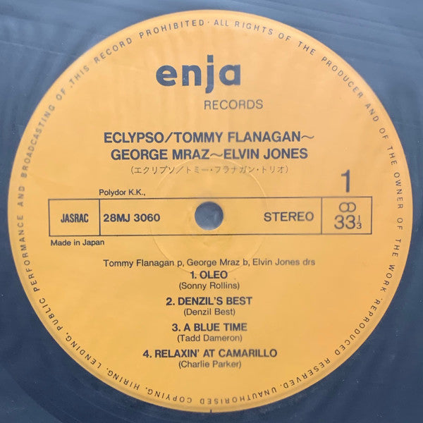 Tommy Flanagan Trio : Eclypso (LP, Album, RE)