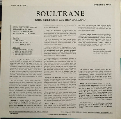 John Coltrane : Soultrane (LP, Album, Mono, RE)
