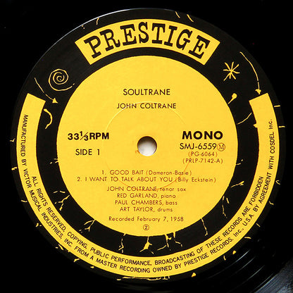 John Coltrane : Soultrane (LP, Album, Mono, RE)
