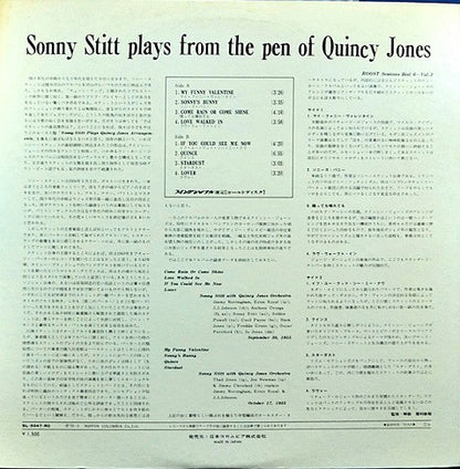 Sonny Stitt : Sonny Stitt Plays Arrangements From The Pen Of Quincy Jones (LP, Album, Mono, RE)