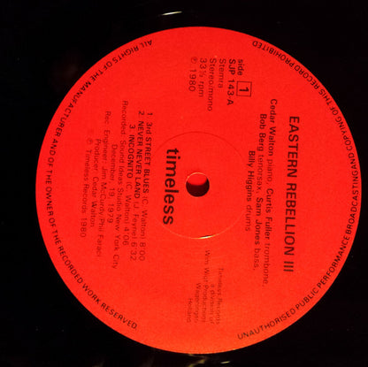 Cedar Walton With Curtis Fuller, Bob Berg, Sam Jones And Billy Higgins : Eastern Rebellion 3 (LP, Album)