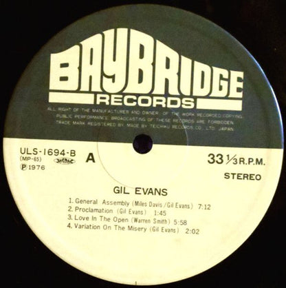 Gil Evans : Gil Evans (LP, RE)