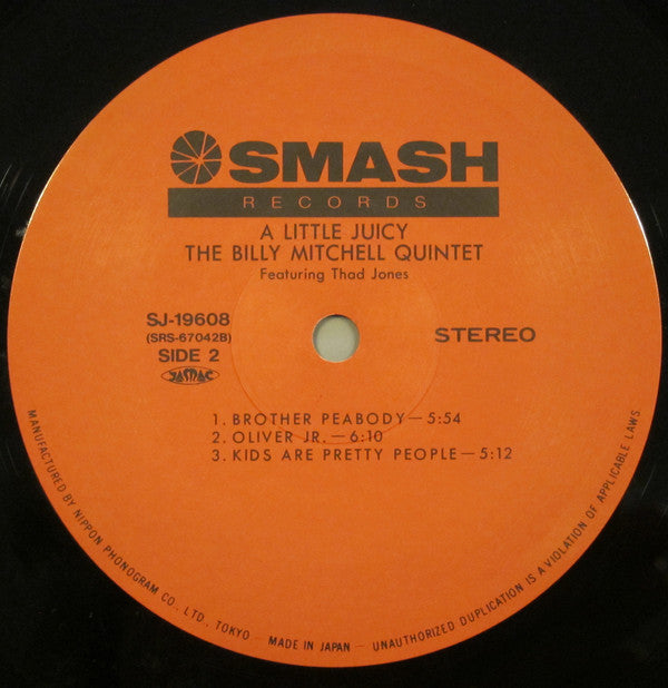 The Billy Mitchell Quintet Feat. Thad Jones : A Little Juicy (LP)