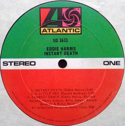 Eddie Harris : Instant Death (LP, Album)