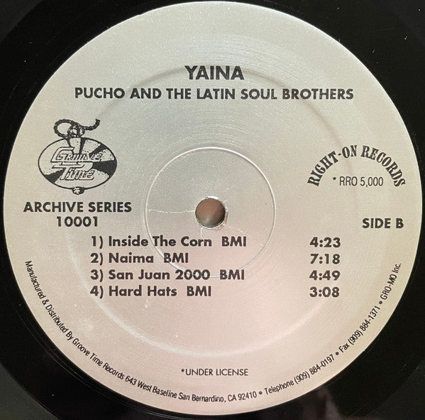 Pucho & His Latin Soul Brothers : Yaina (LP, Album, RE)