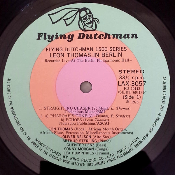 Leon Thomas With Oliver Nelson : In Berlin (LP, Album, Ltd, RE)