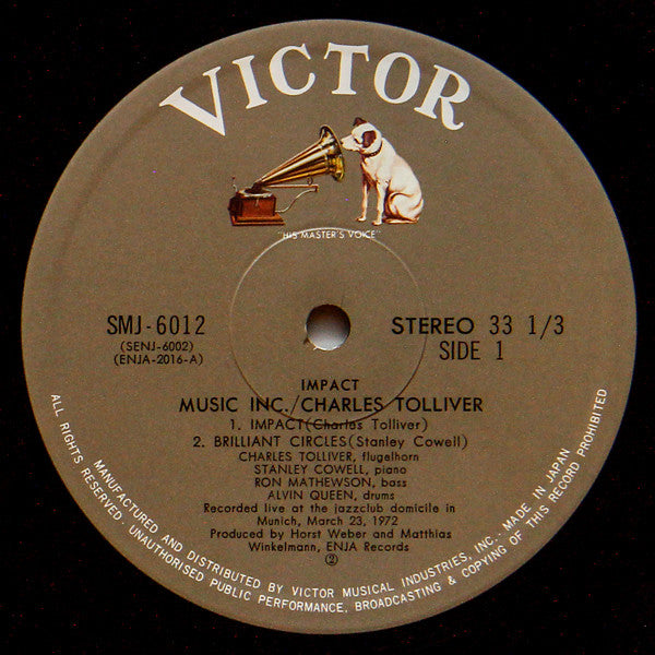 Music Inc / Charles Tolliver, Stanley Cowell, Ron Mathewson, Alvin Queen : Impact (LP, Album, RE)