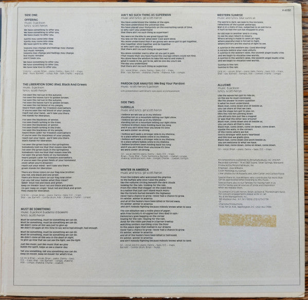 Gil Scott-Heron & Brian Jackson, The Midnight Band : The First Minute Of A New Day (LP, Album, Gat)