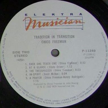 Chico Freeman : Tradition In Transition (LP, Album)