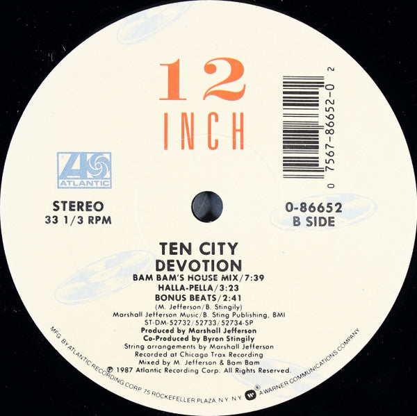 Ten City : Devotion (12", Single, RP)