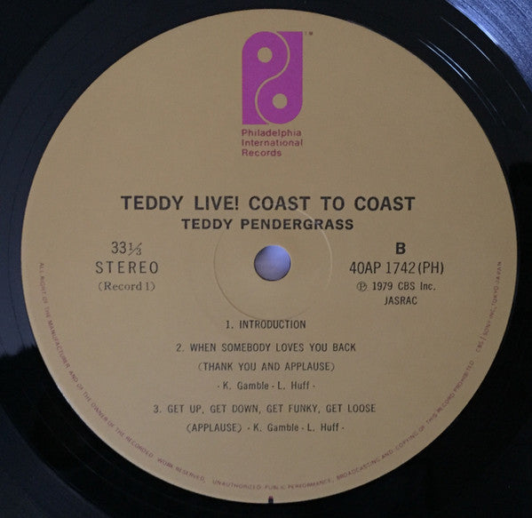 Teddy Pendergrass : Live! Coast To Coast (2xLP, Album, Gat)