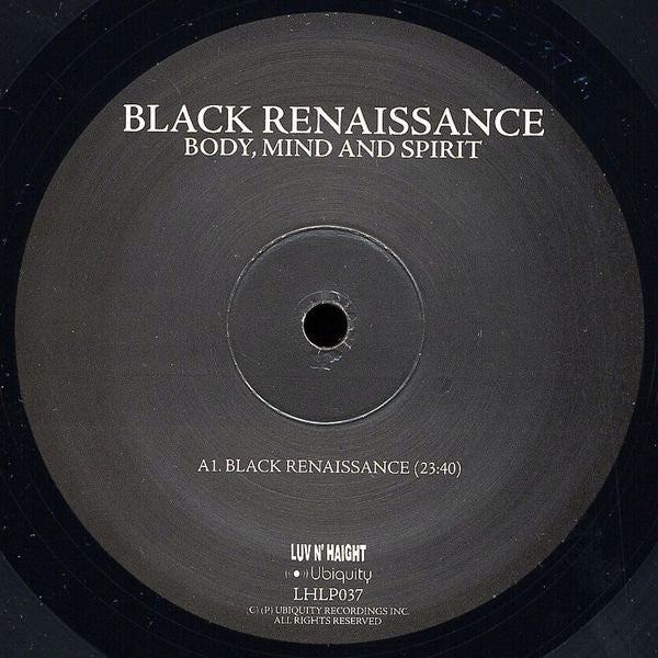 Black Renaissance : Body, Mind And Spirit (LP, Album, RE)