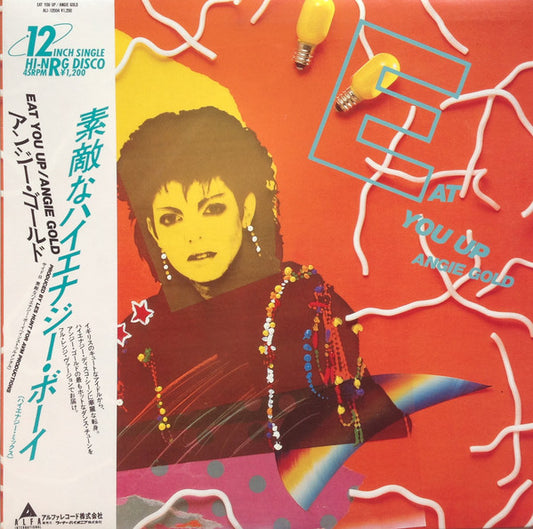 Angie Gold = Angie Gold : Eat You Up = 素敵なハイエナジー・ボーイ (12", Single)