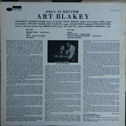 Art Blakey : Orgy In Rhythm - Volume One (LP, Album, RE)
